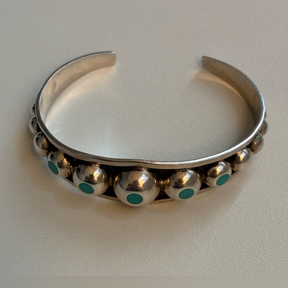 Vintage Native Navajo Sterling Silver Cuff 925